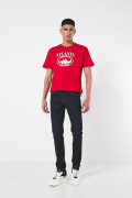 Jean tiro bajo skinny ajustado azul intenso con bolsillos