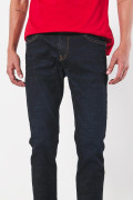 Jean tiro bajo skinny ajustado azul intenso con bolsillos
