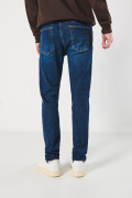 Jean slim tiro bajo azul oscuro con bolsillos y cremallera
