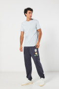 Pantalón gris intenso jogger con diseño de Rick and Morty