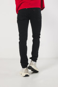 Jean tiro bajo skinny negro con cremallera y ajuste ceñido