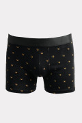 Bóxer negro brief-medio con diseños estampados