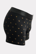 Bóxer negro brief-medio con diseños estampados