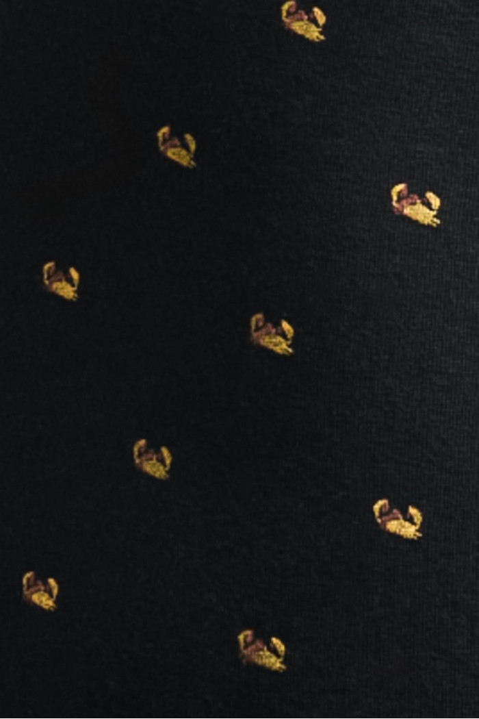 Bóxer negro brief-medio con diseños estampados