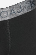 Bóxer negro midway-brief largo con costuras planas