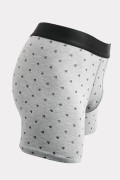 Bóxer midway brief-largo gris con diseños mini print