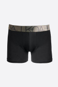Bóxer brief-medio en algodón negro con elástico en cintura