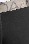 Bóxer brief-medio en algodón negro con elástico en cintura