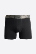 Bóxer en algodón negro midway brief-largo con elástico
