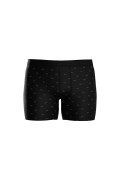 Bóxer midway brief-largo negro con diseños de caballos