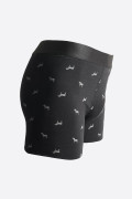 Bóxer midway brief-largo negro con diseños de caballos