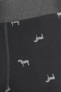Bóxer midway brief-largo negro con diseños de caballos
