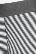 Bóxer negro midway-brief largo con diseños de rayas