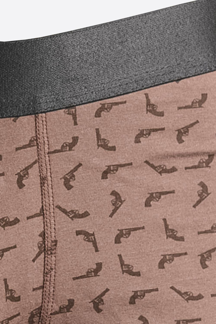 Bóxer café brief-medio con diseños vaqueros y tiro medio