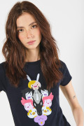 Camiseta azul manga corta en rib de Hora de Aventura