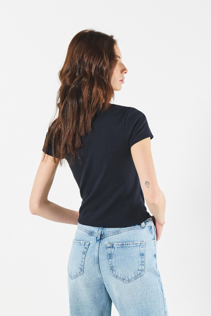Camiseta azul manga corta en rib de Hora de Aventura