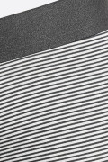 Bóxer trunk-corto gris con diseños de rayas y tiro bajo
