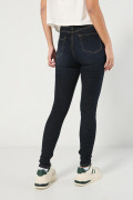 Jean jegging azul ajustado con tiro súper alto y bolsillos