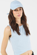 Camiseta azul clara manga sisa con texturas de canal