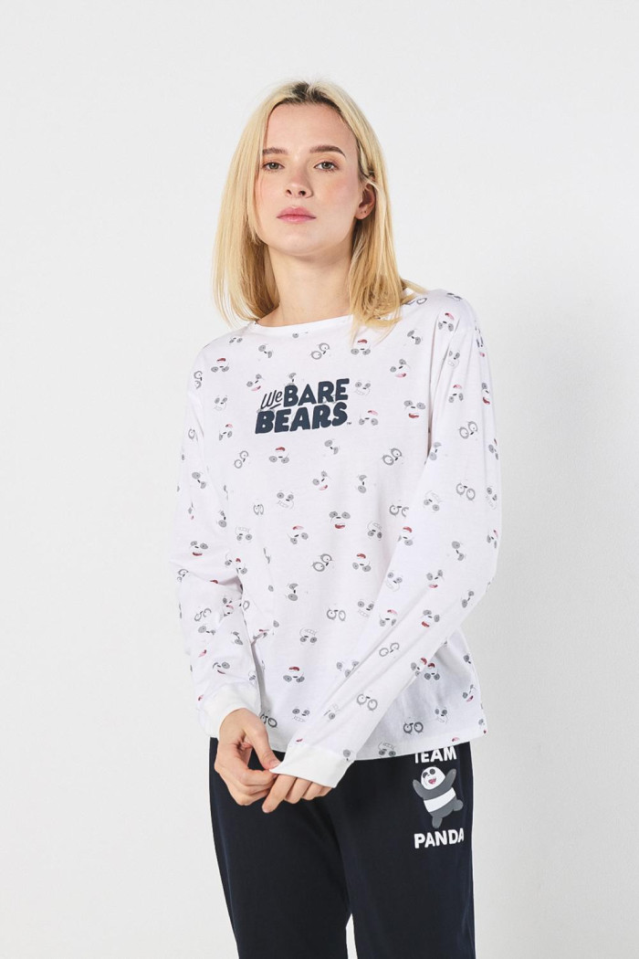 Camiseta manga larga crema con arte de Escandalosos