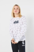 Camiseta manga larga crema con arte de Escandalosos