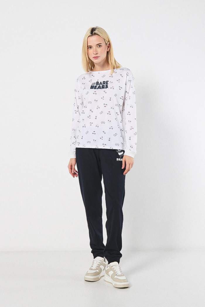 Camiseta manga larga crema con arte de Escandalosos