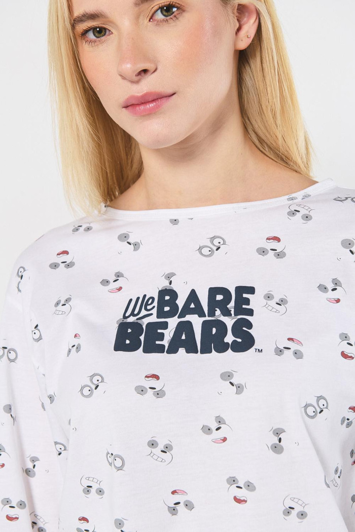 Camiseta manga larga crema con arte de Escandalosos