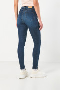 Jean jegging azul oscuro con cremallera y tiro súper alto