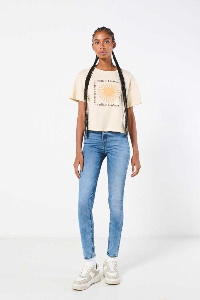 Jean azul claro jegging súper tiro alto con ajuste ceñido