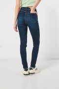 Jean jegging azul oscuro con tiro súper alto y bolsillos