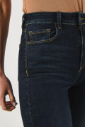 Jean azul intenso jegging con tiro súper alto y cremallera