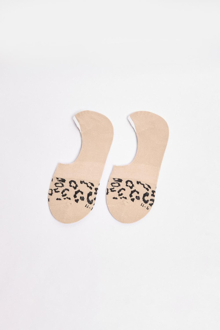 Medias unicolores baletas con diseños animal print