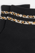 Medias cortas unicolores con diseños de animal print