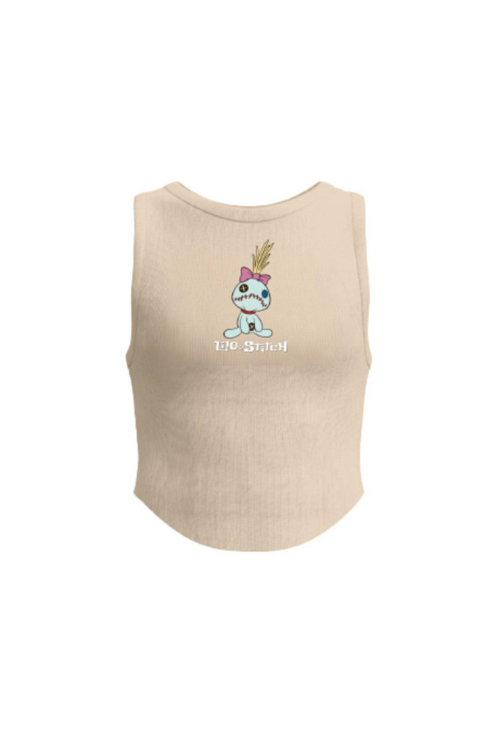 Camiseta kaki manga sisa con arte de Lilo & Stitch