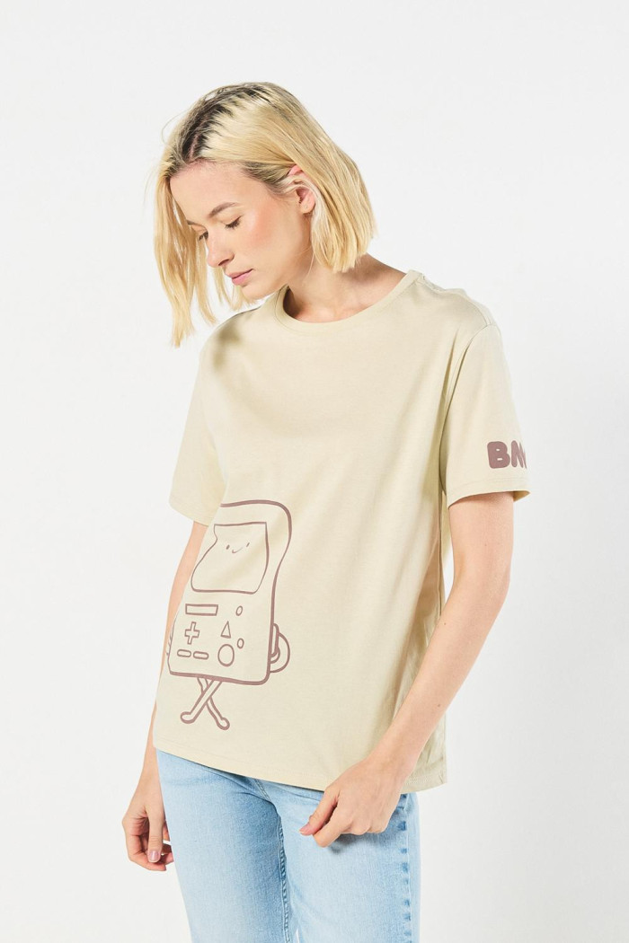 Camiseta manga corta kaki con arte de Hora de Aventura