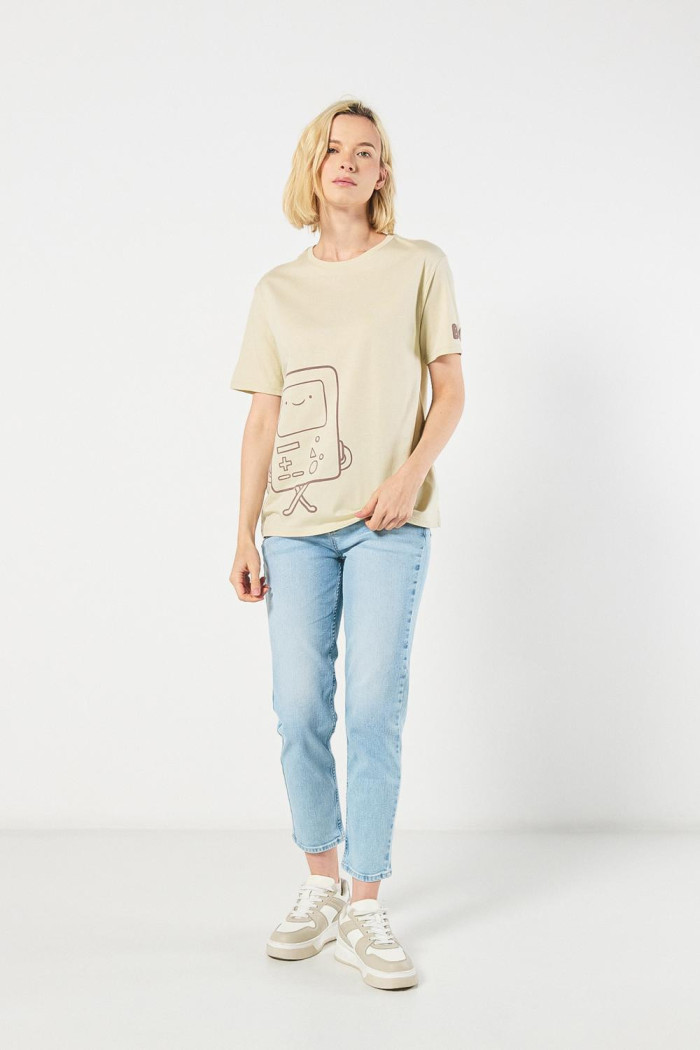 Camiseta manga corta kaki con arte de Hora de Aventura