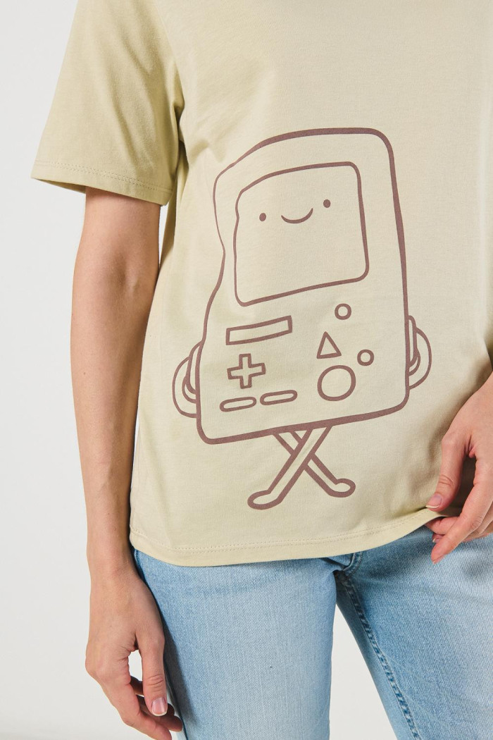 Camiseta manga corta kaki con arte de Hora de Aventura