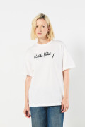 Camiseta de Keith Haring crema clara oversize manga corta
