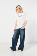 Camiseta de Keith Haring crema clara oversize manga corta