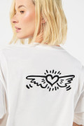 Camiseta de Keith Haring crema clara oversize manga corta