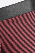 Bóxer trunk-corto rojo a rayas con elástico en contraste