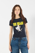 Camiseta azul en rib manga corta de Pinky y Cerebro