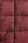 Chaqueta acolchada con capota unicolor y costuras de cuadros
