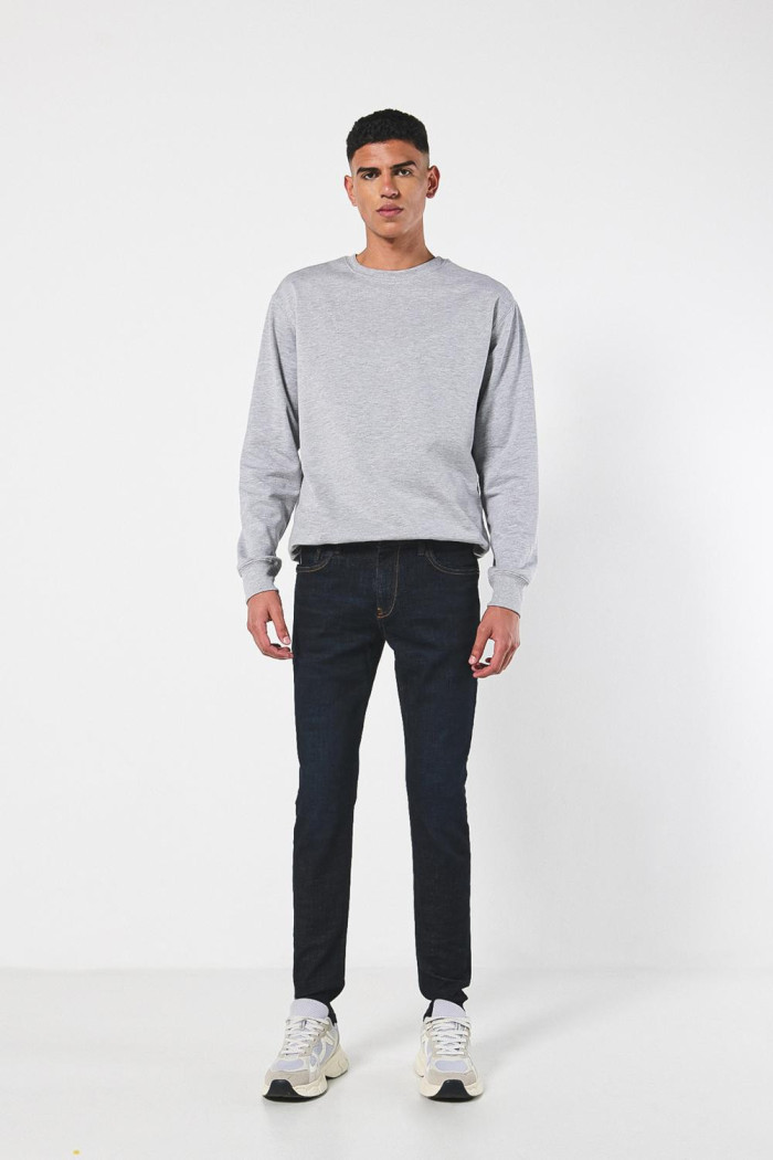 Jean tiro bajo skinny azul intenso ceñido con bolsillos
