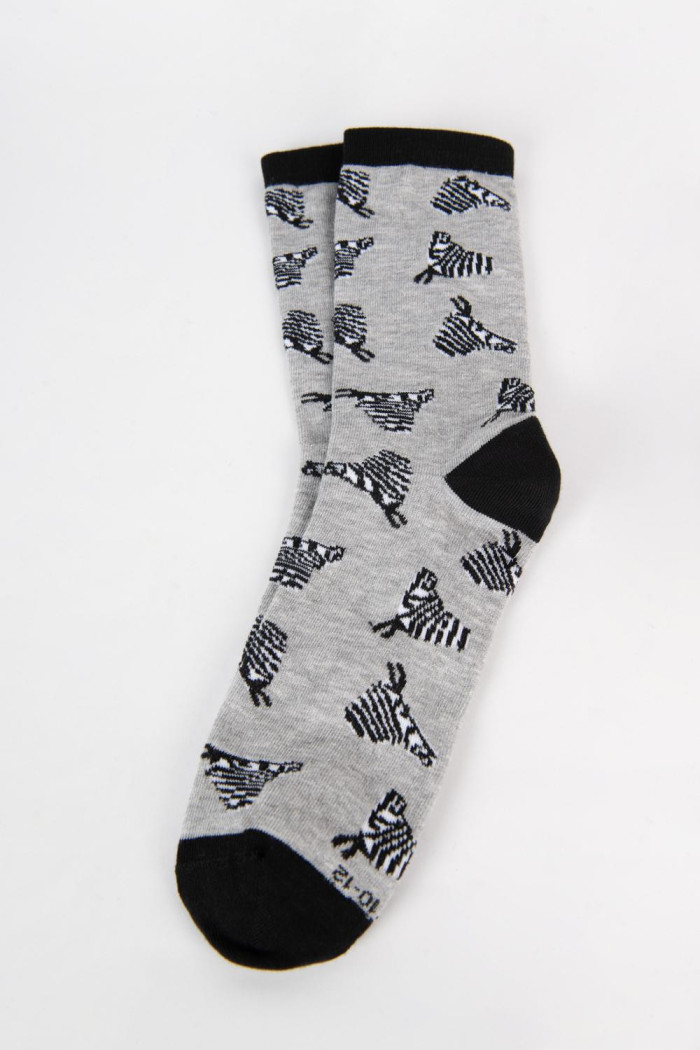Media Larga, con diseño en jacquard