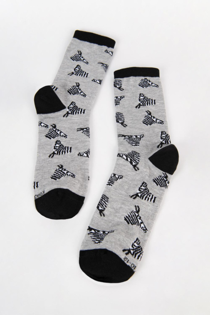 Media Larga, con diseño en jacquard