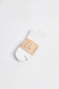 Paquete X5 de medias blancas tobilleras con texturas
