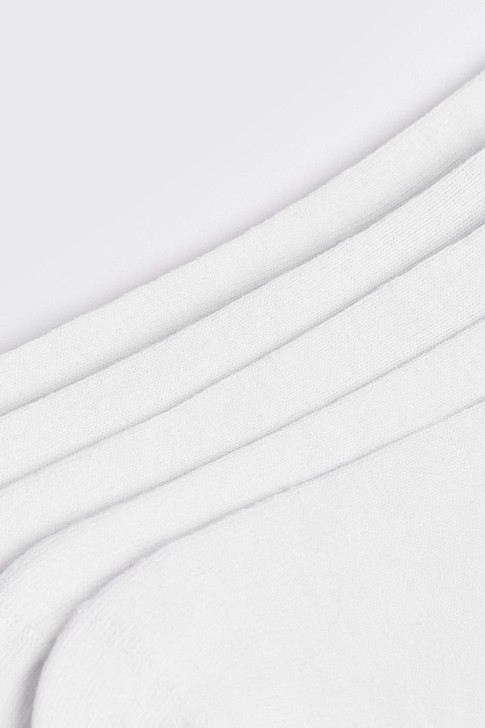 Paquete X5 de medias blancas tobilleras con texturas