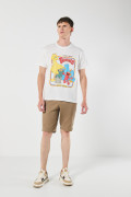Camiseta de Plaza Sésamo crema con manga corta
