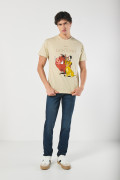 Camiseta del Rey León kaki con manga corta en algodón